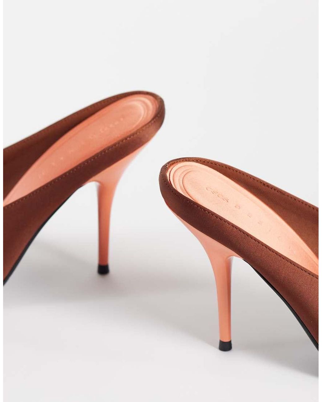 ASOS Brown Prism Stiletto High Heeled Mules