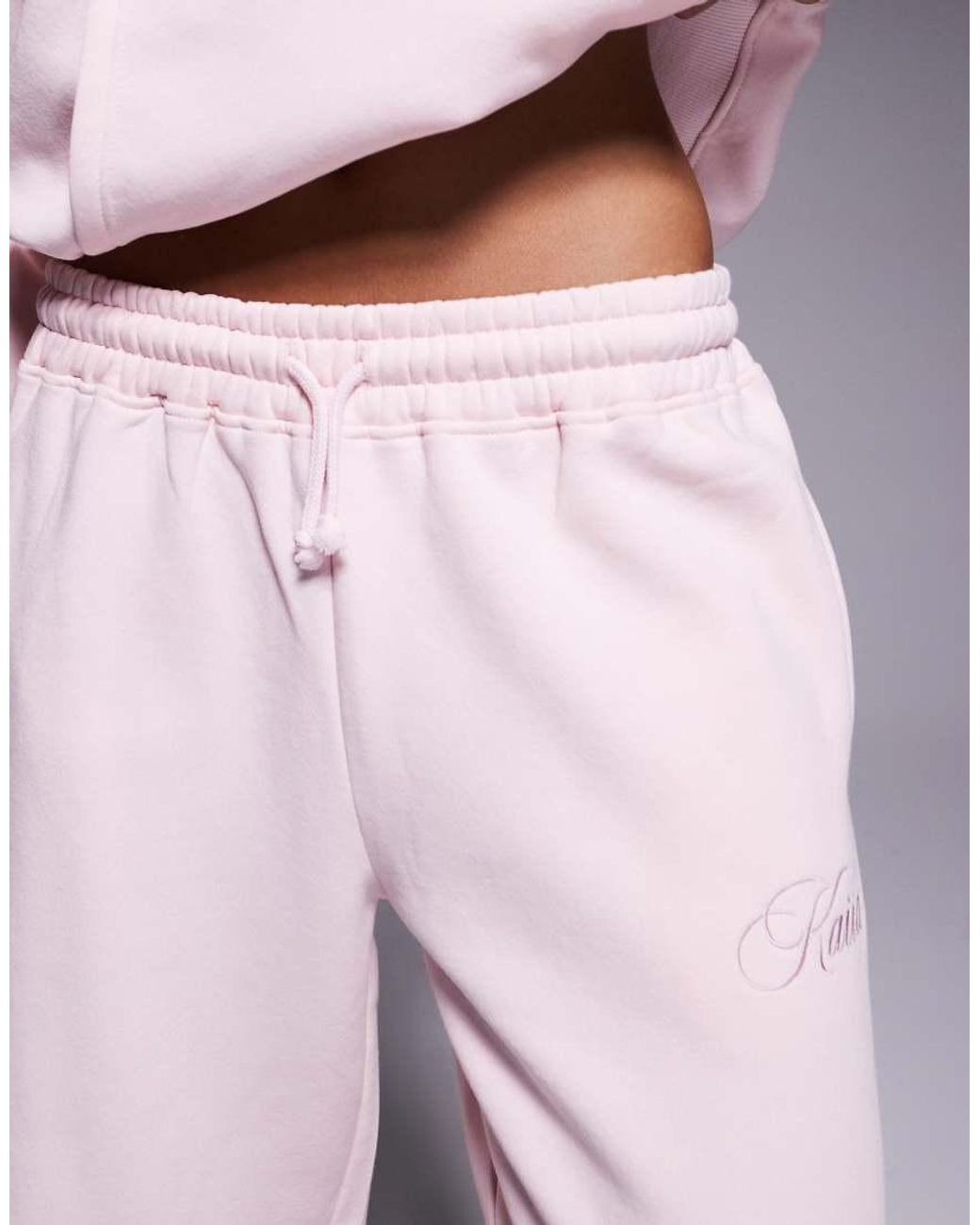 Kaiia Purple Cotton Rich Logo Wide Leg Joggers Co-Ord