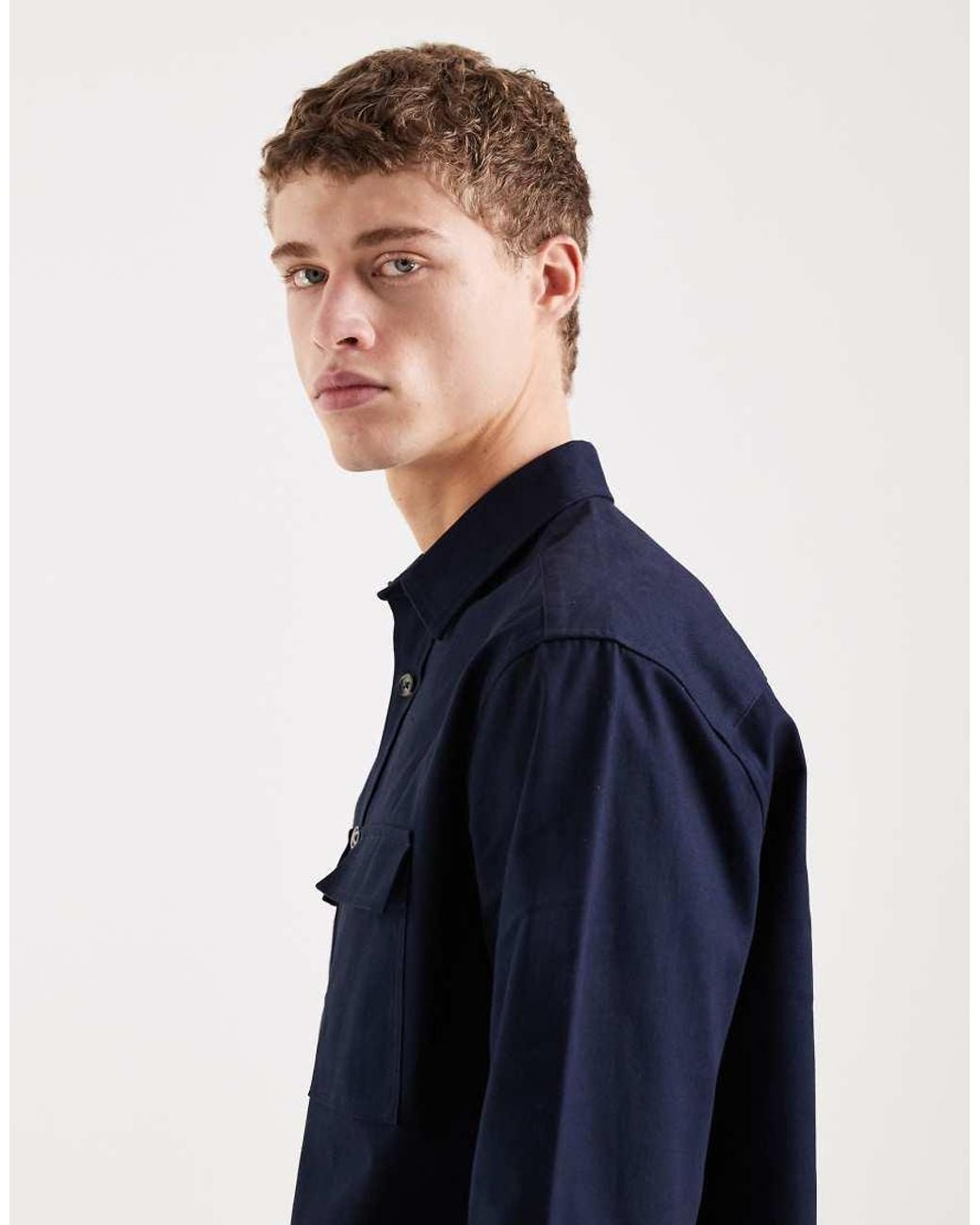 ASOS Blue Relaxed Shirt for men