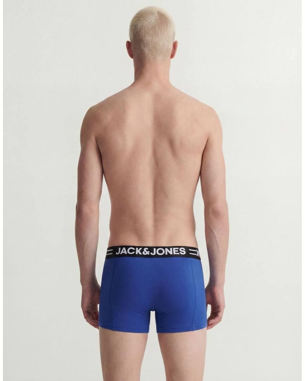 Jack & Jones Blue Hunter 12 Pack Jersey Stretch Trunks for men