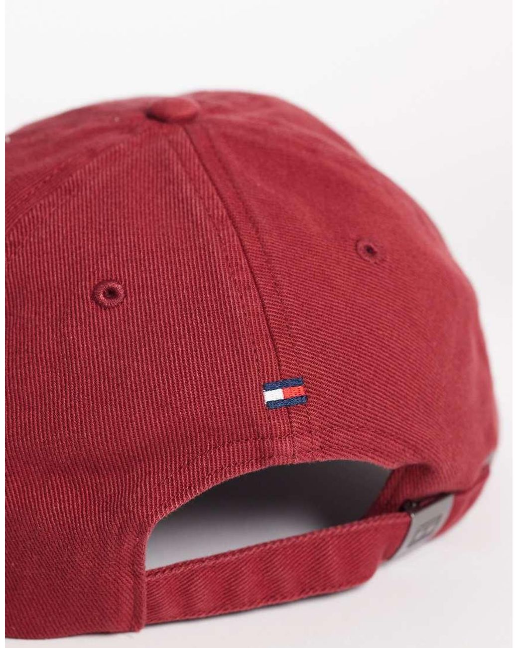 Tommy Hilfiger Red Washed Cotton Crest Logo Cap for men