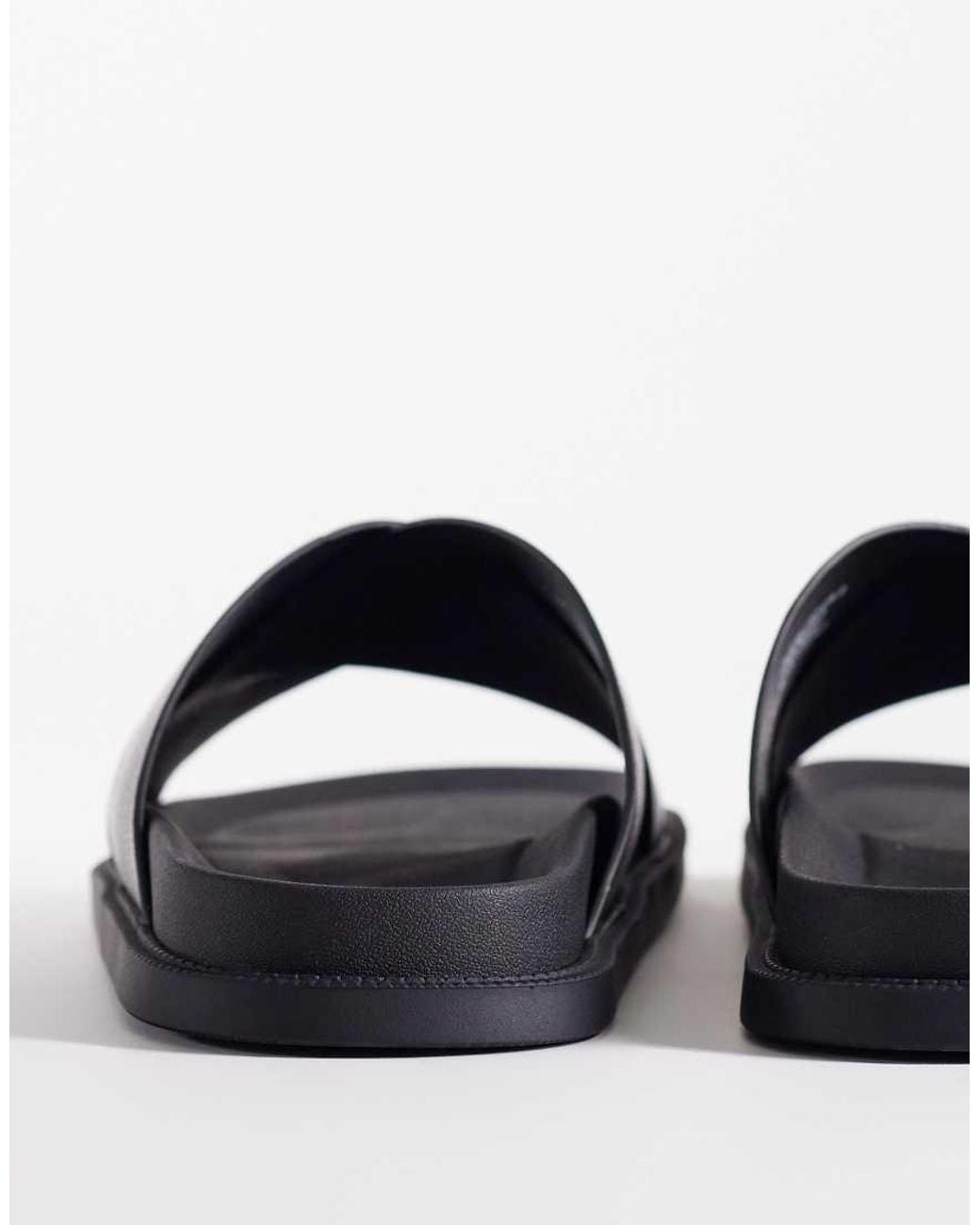 ASOS Cross Over Strap Sandals in Black for Men | Lyst UK