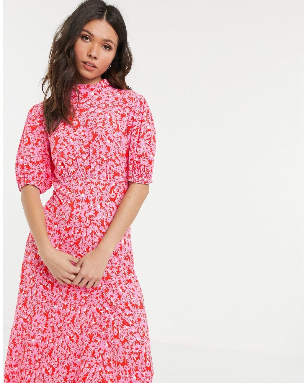 Ghost luella red clearance midi dress