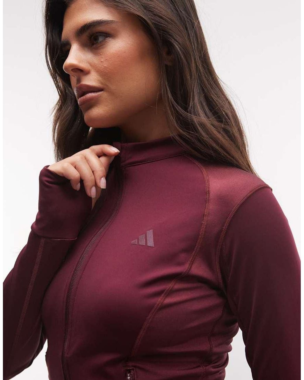 Adidas Originals Purple Adidas Training Power Essentials Jacket