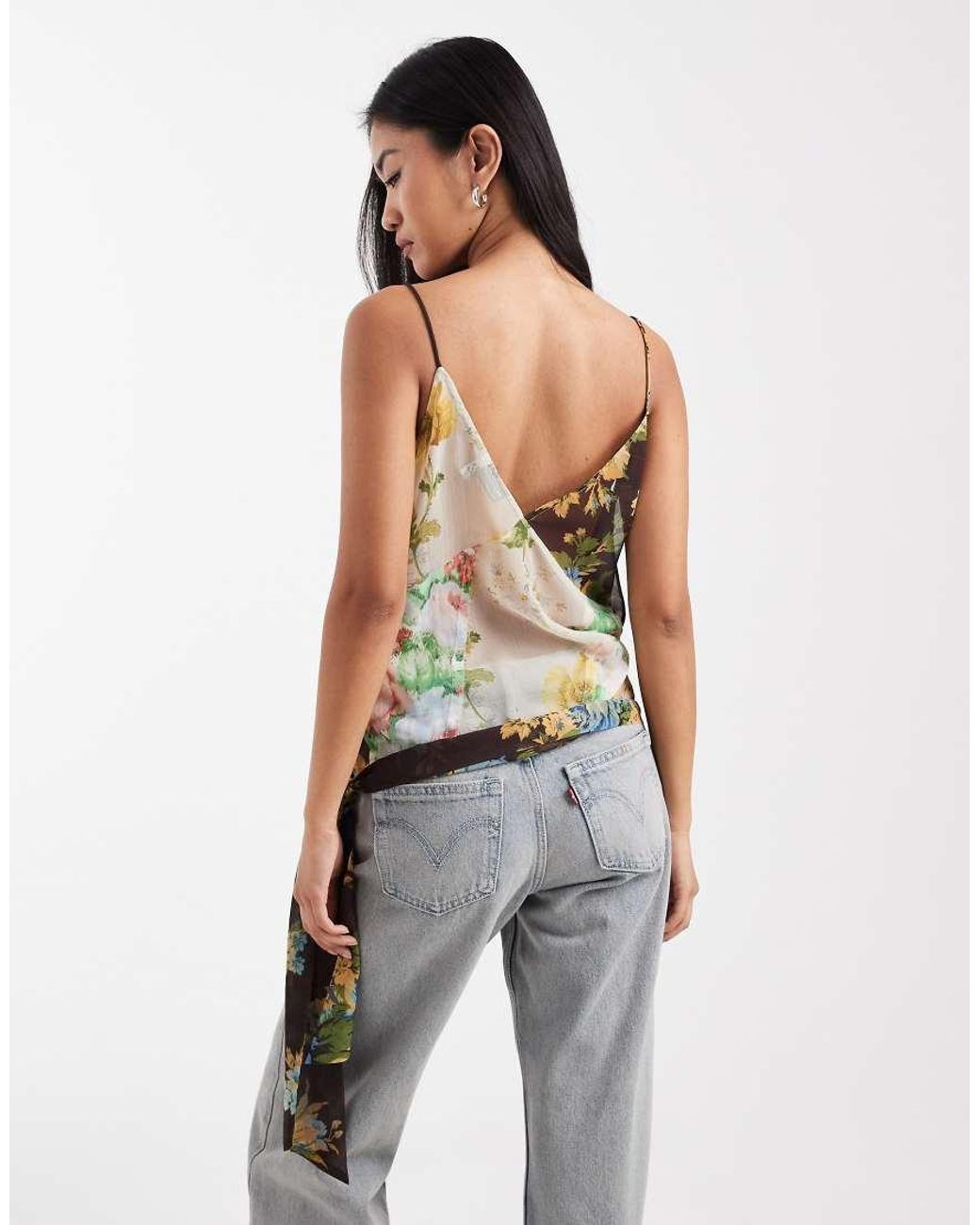 ASOS Multicolor Drape Scarf Detail Co-ord Cami