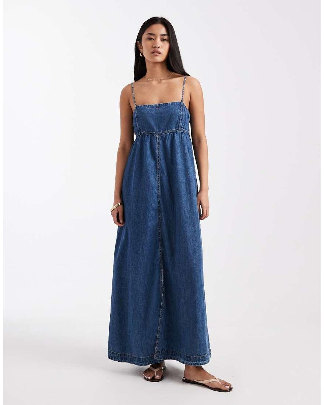 Tommy Hilfiger Blue Chambray Maxi Dress