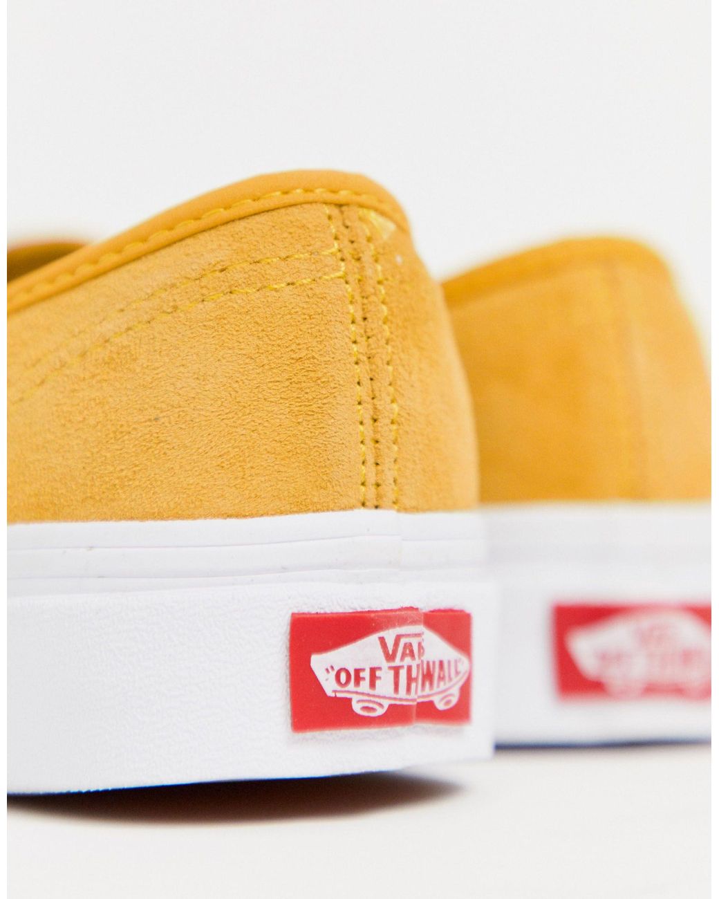 Vans Authentic Mustard Suede Trainers in Yellow | Lyst