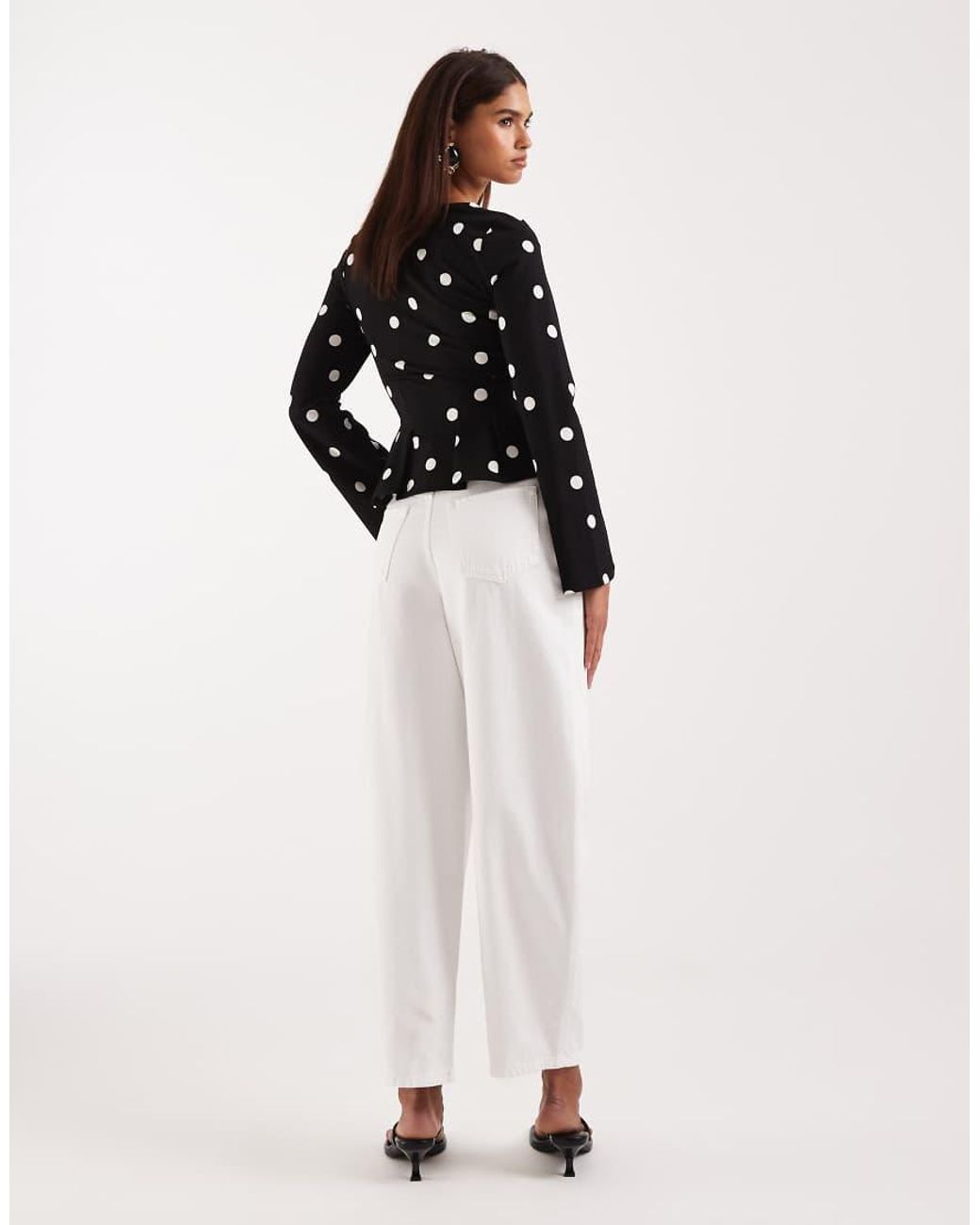Vero Moda Natural Billie High Rise Barrel Leg Jeans