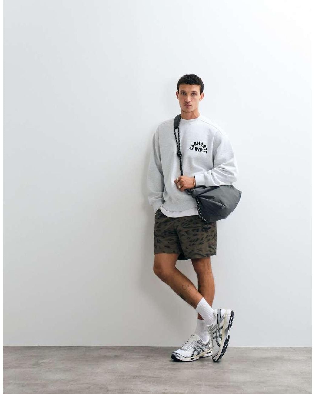 Carhartt White Arch Script Logo Sweatshirt for men