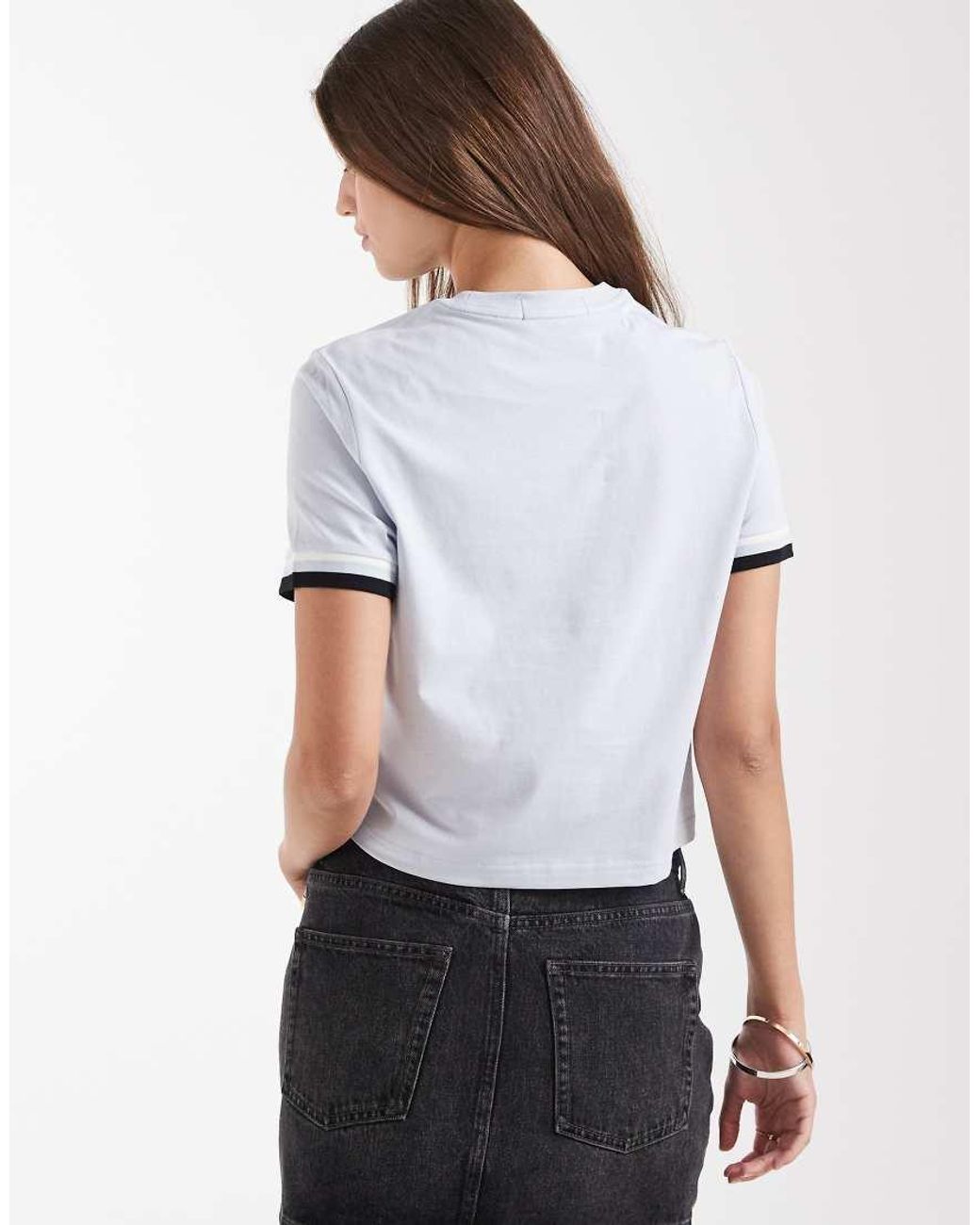Fred Perry White Bold Tipped Short Sleeve T-Shirt