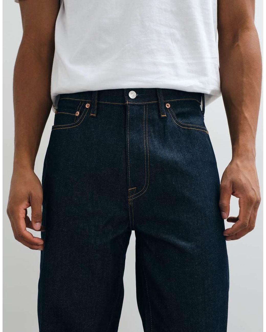 Abercrombie & Fitch White baggy Fit Jeans for men