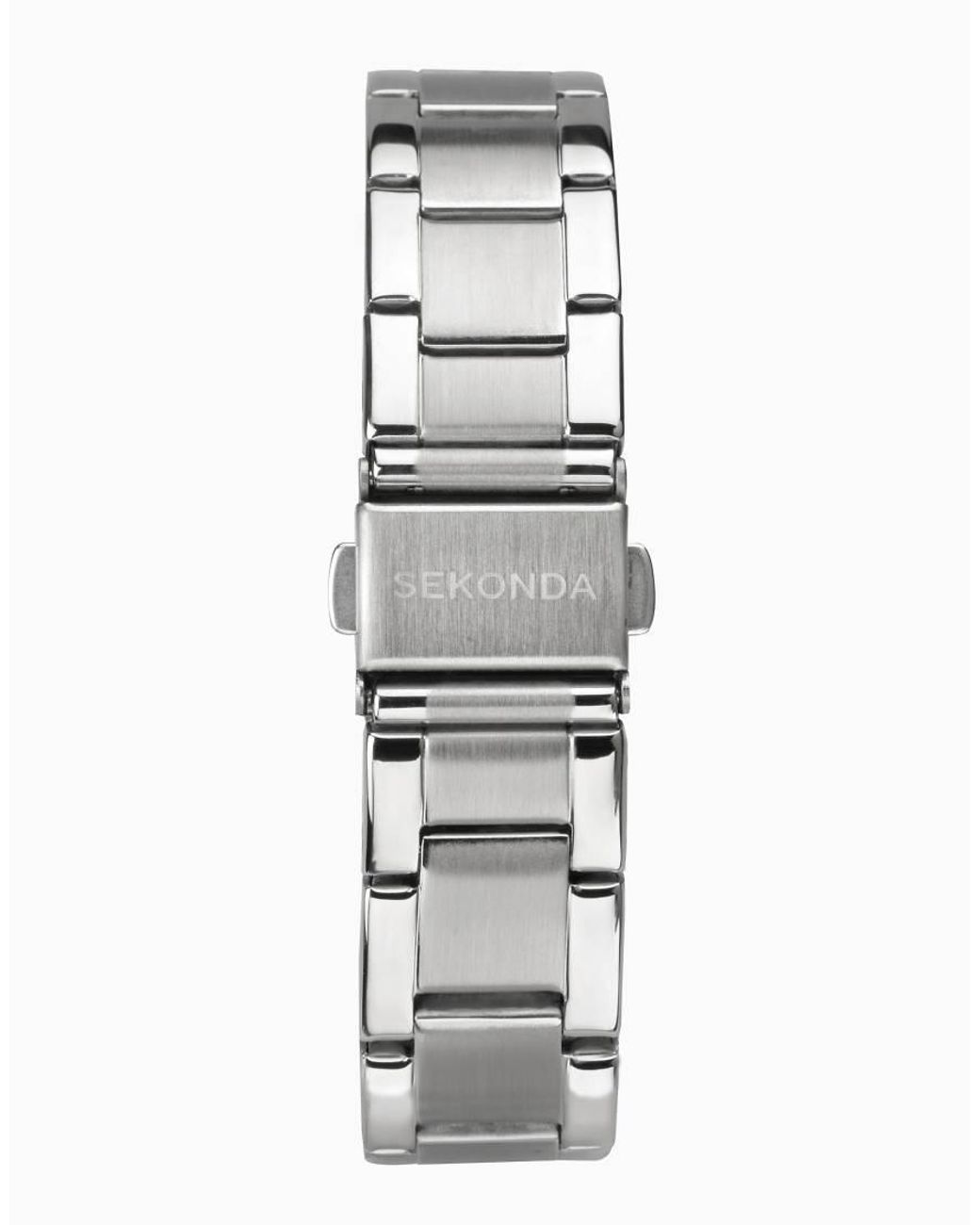 Sekonda Metallic Taylor 34Mm Analogue Watch With Alloy Round Case, Stainless Steel Bracelet And Dial