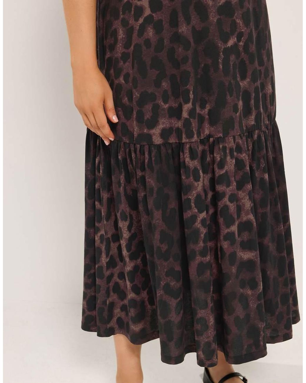 Yours Clothing Black Drop Waist Maxi Dress