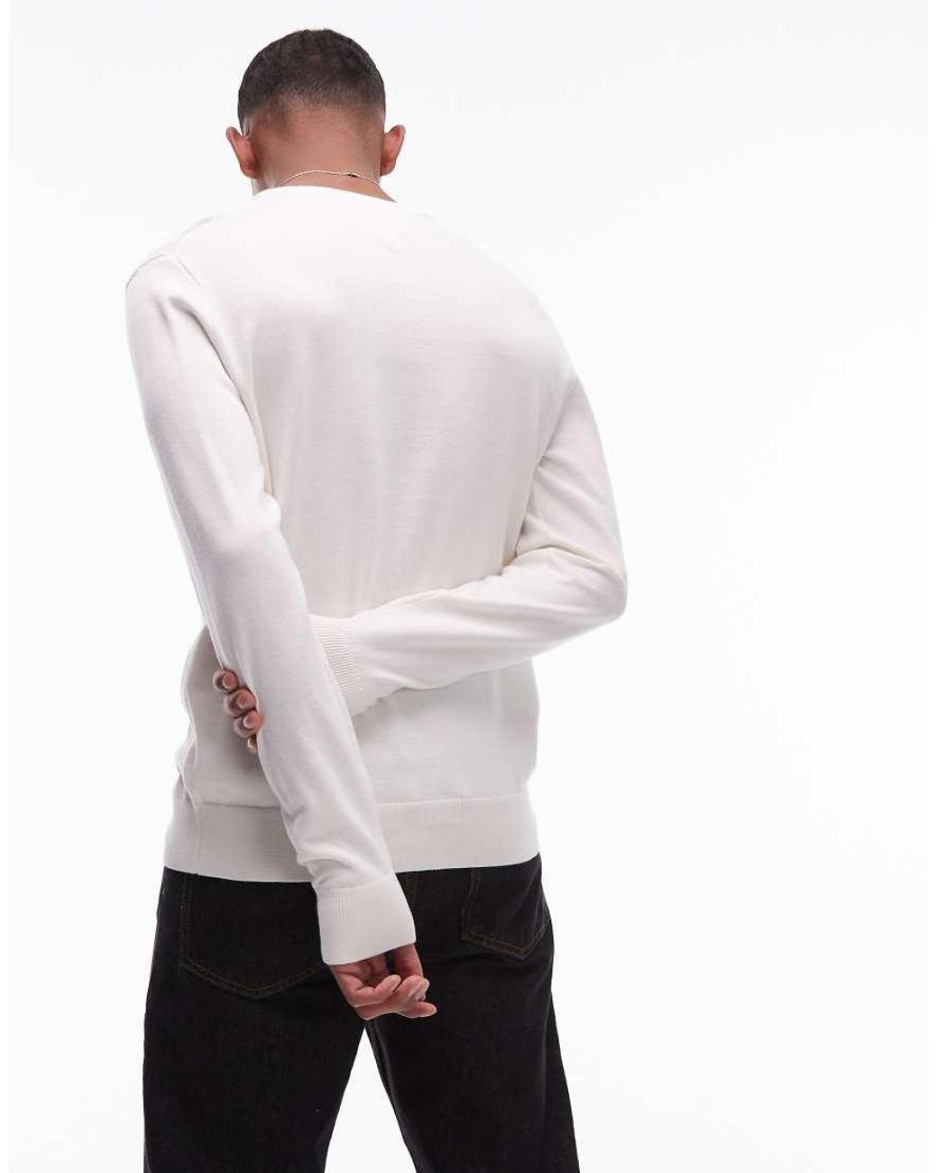 Tommy Hilfiger White Logo Jumper for men