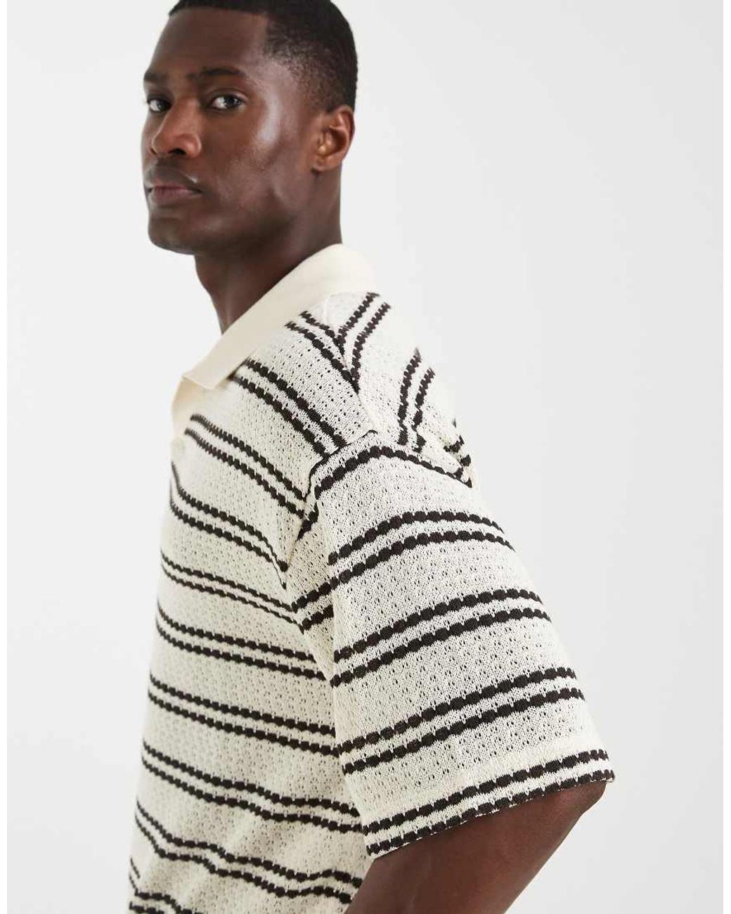 ASOS Multicolor Boxy Oversized Polo for men