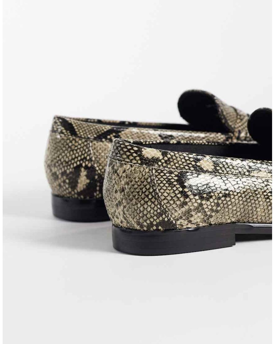 ASOS Multicolor Penny Loafer With Ruching for men