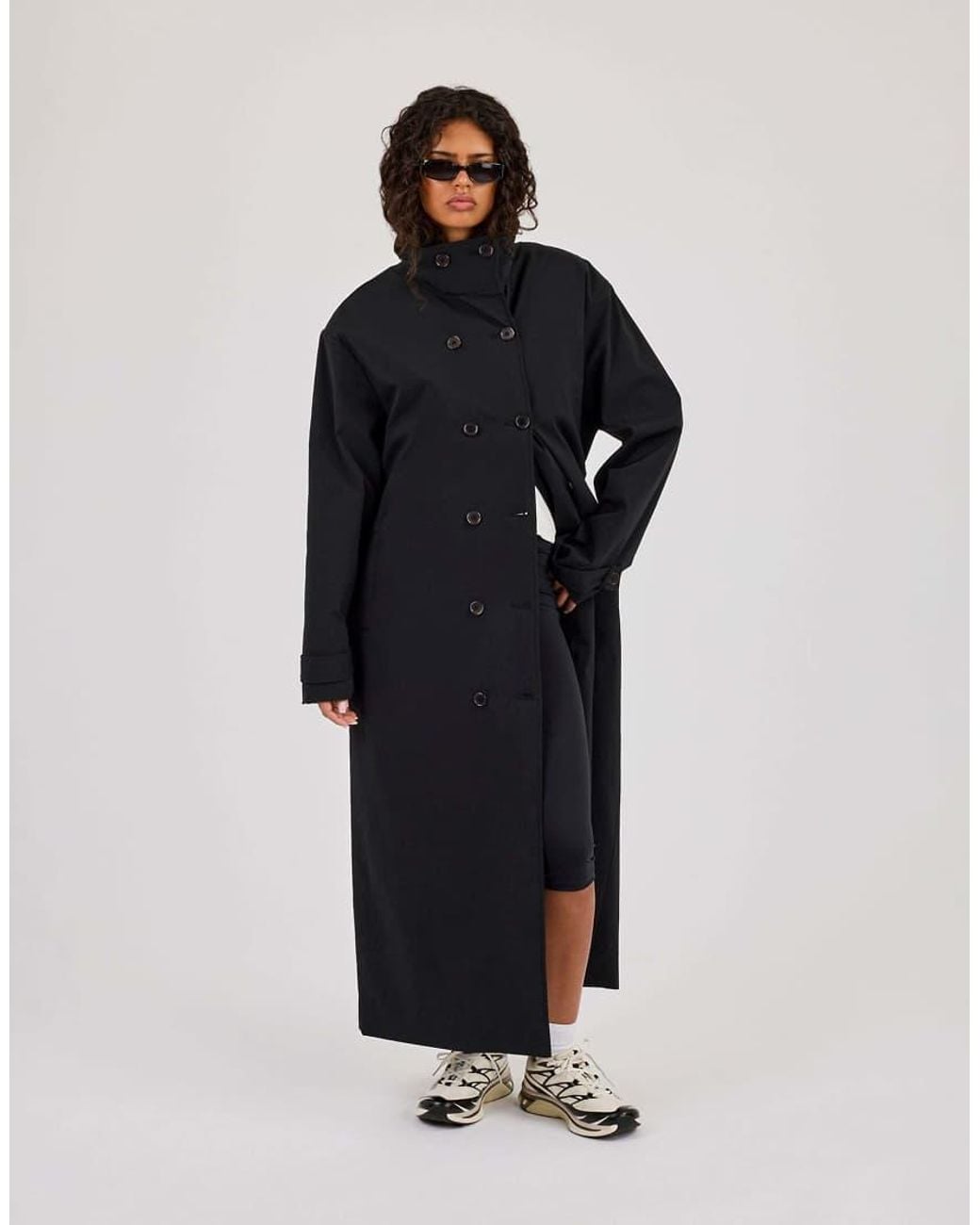 CERNUCCI Blue Nylon Trench Coat
