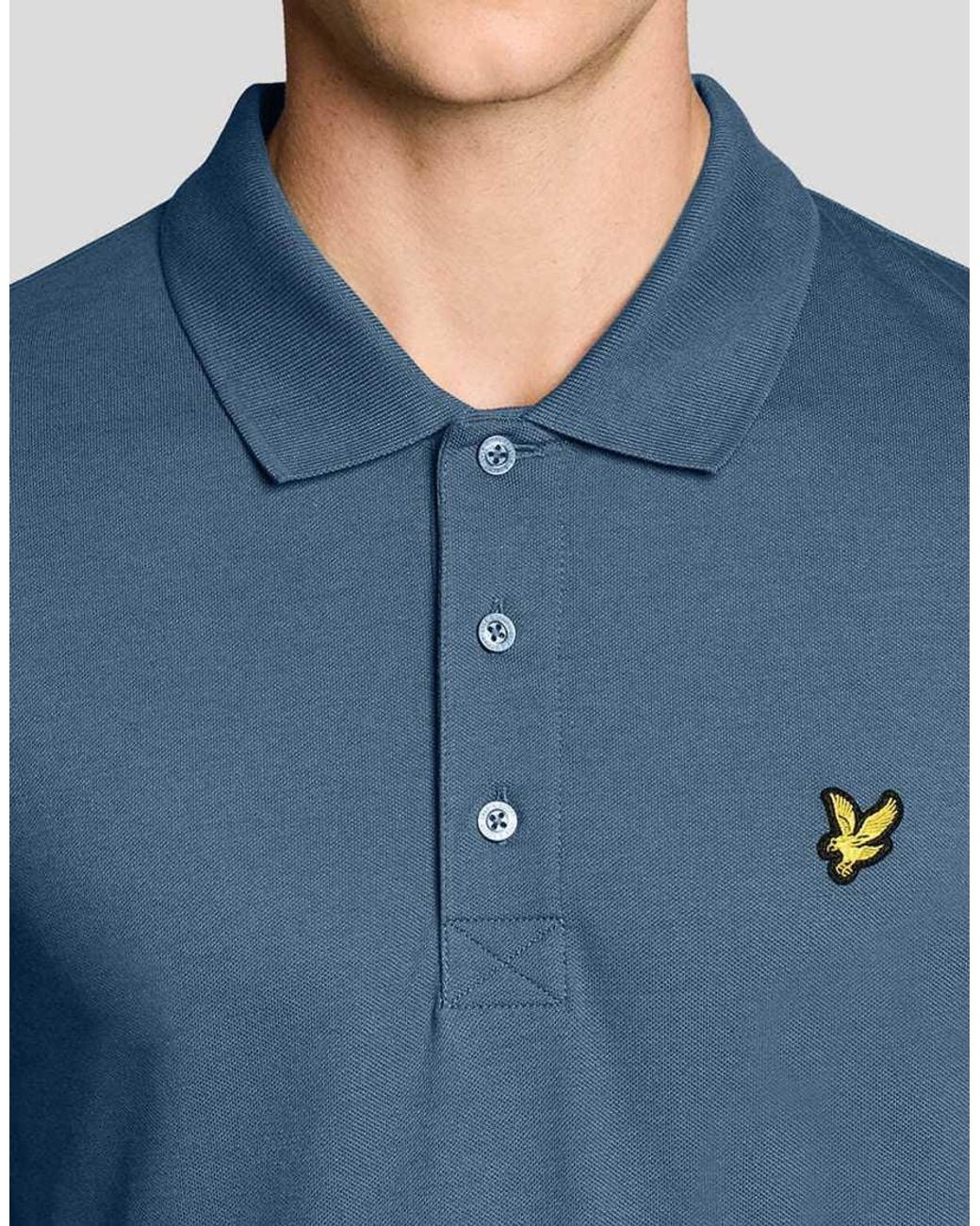 Lyle & Scott Blue Ss Polo Shirts Plain Polo Shirt for men