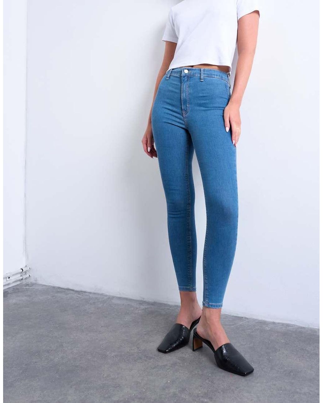 Topshop Hourglass Blue Joni High Rise Super Skinny Jean