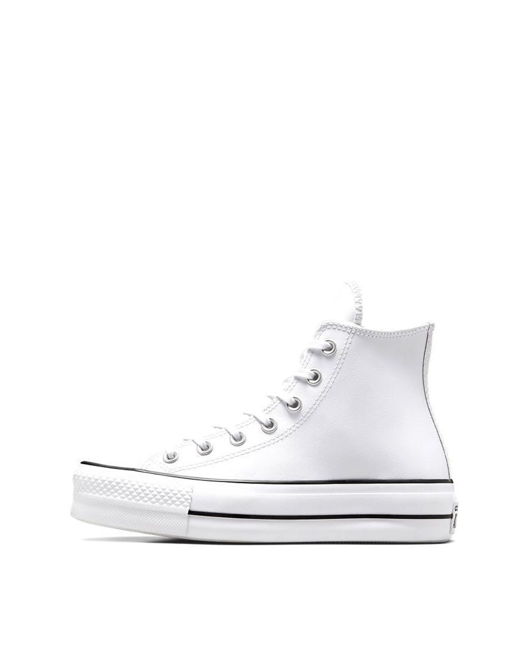 Converse White Chuck Taylor All Star Lift Hi Platform Trainers