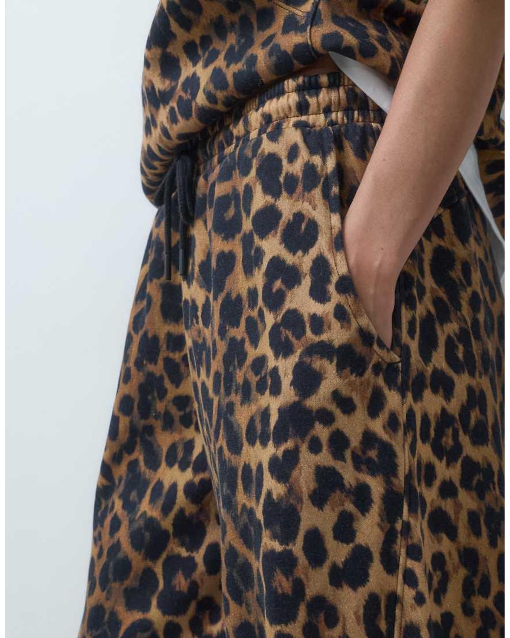 ASOS Brown Animal Leopard Print Barrel jogger Co-ord