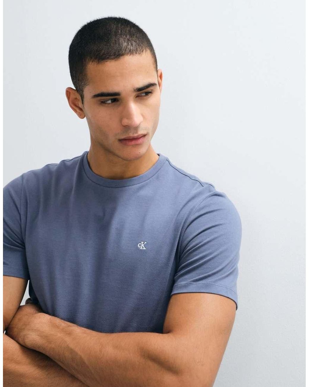 Calvin Klein Blue Classic Monogram T-Shirt for men