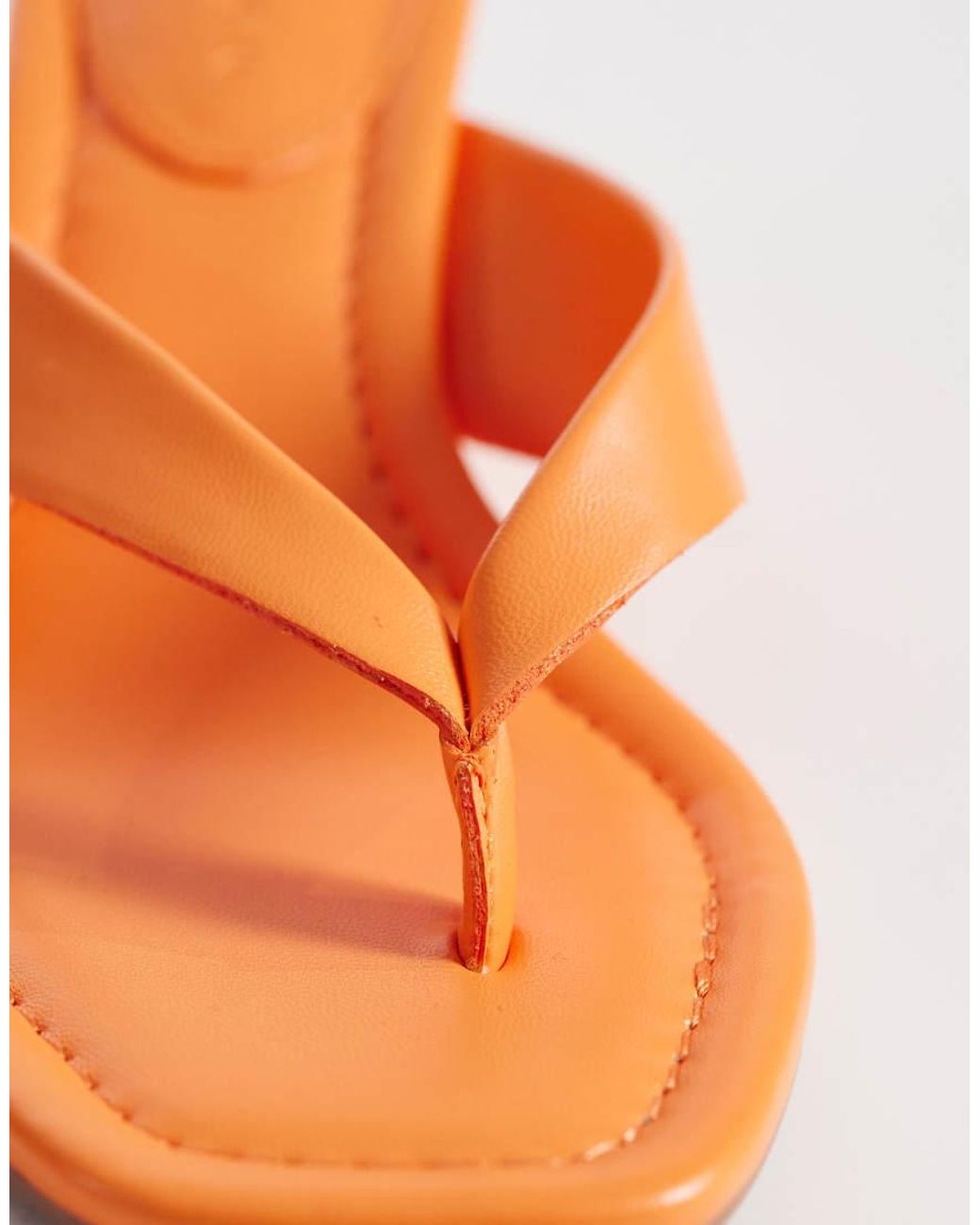 ASOS Orange Harlow Toe-thong Wedge Sandals