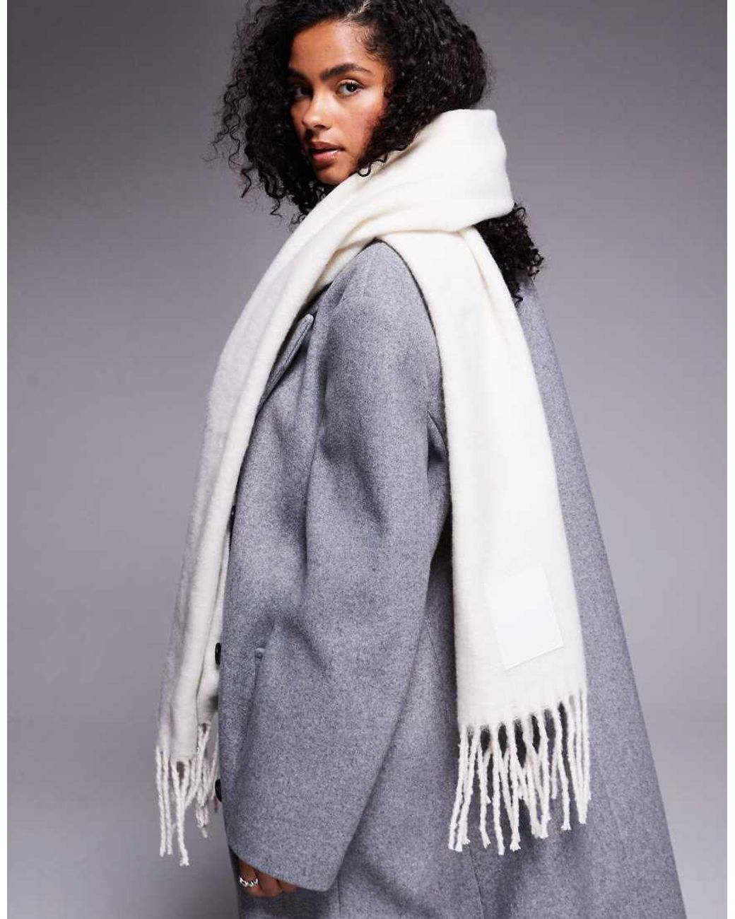 ASOS Gray Weekend Collective Fluffy Scarf