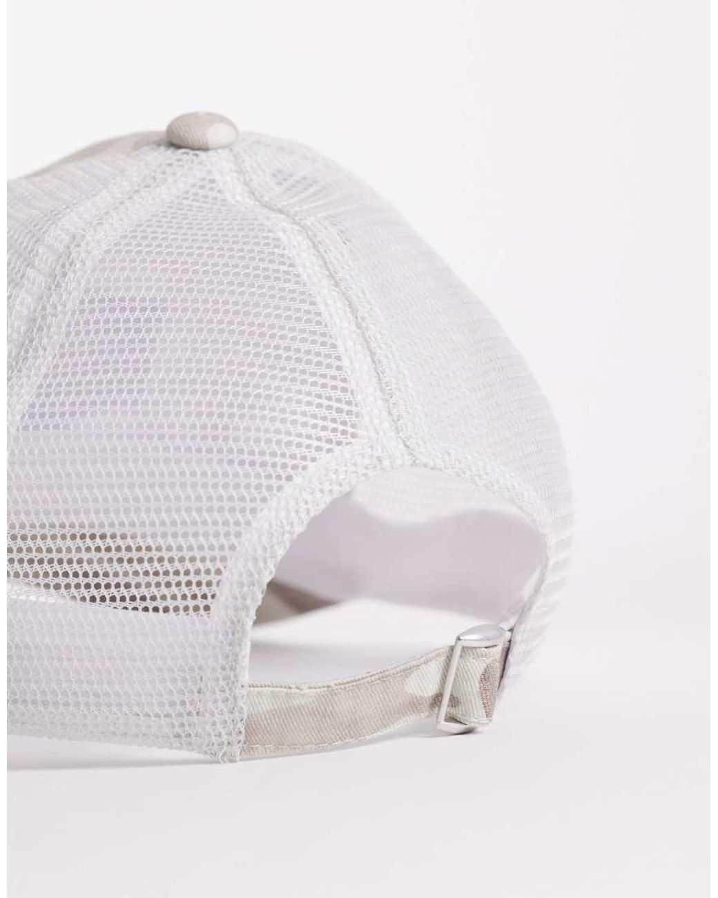 ASOS White Trucker Cap With Embroidery for men