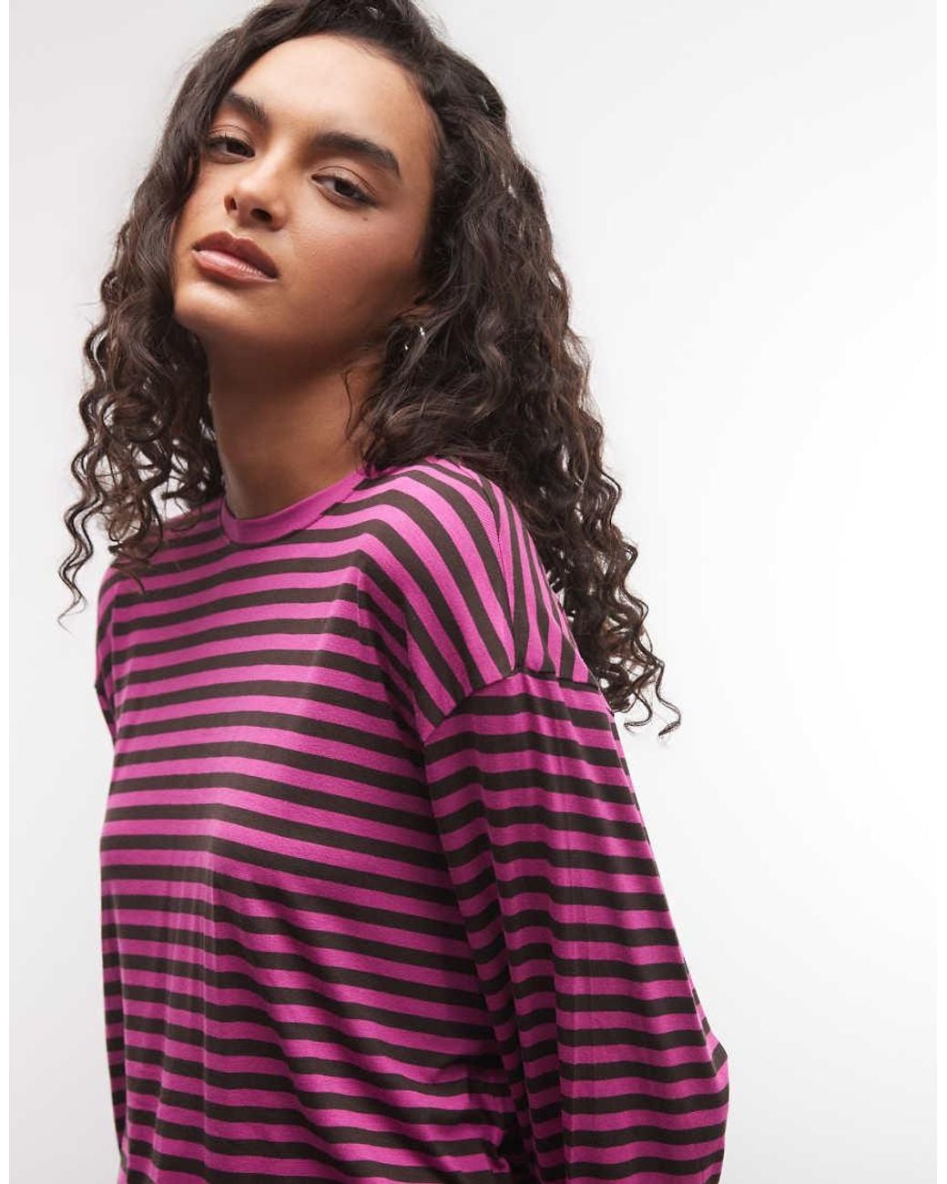 Monki Red Oversized Longsleeved T-shirt