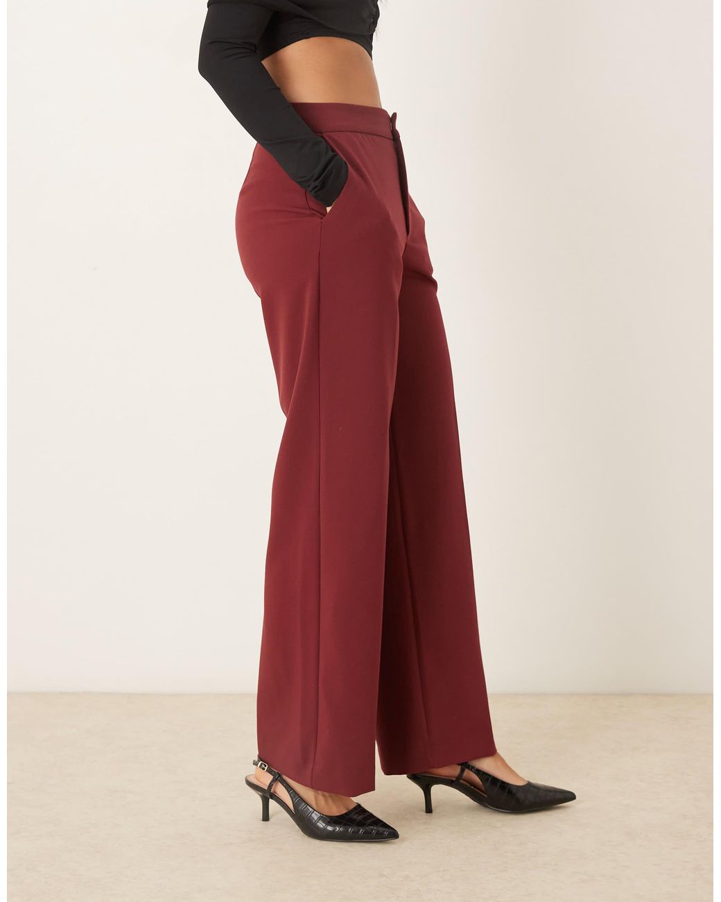 Mango Red Tailo Straight Trouser