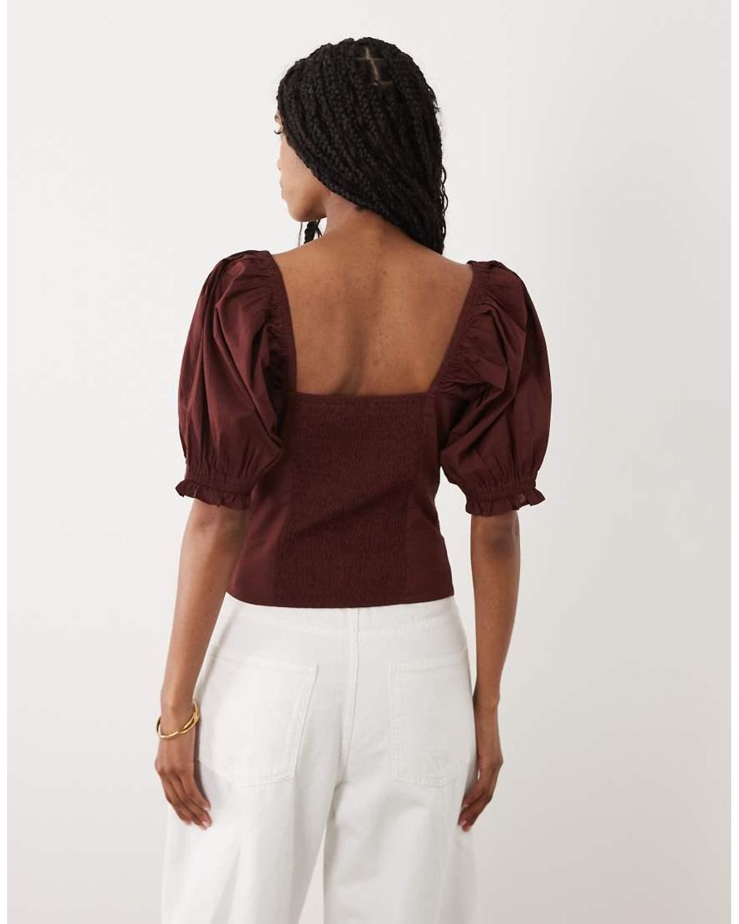 Miss Selfridge Embroidered Milkmaid Top