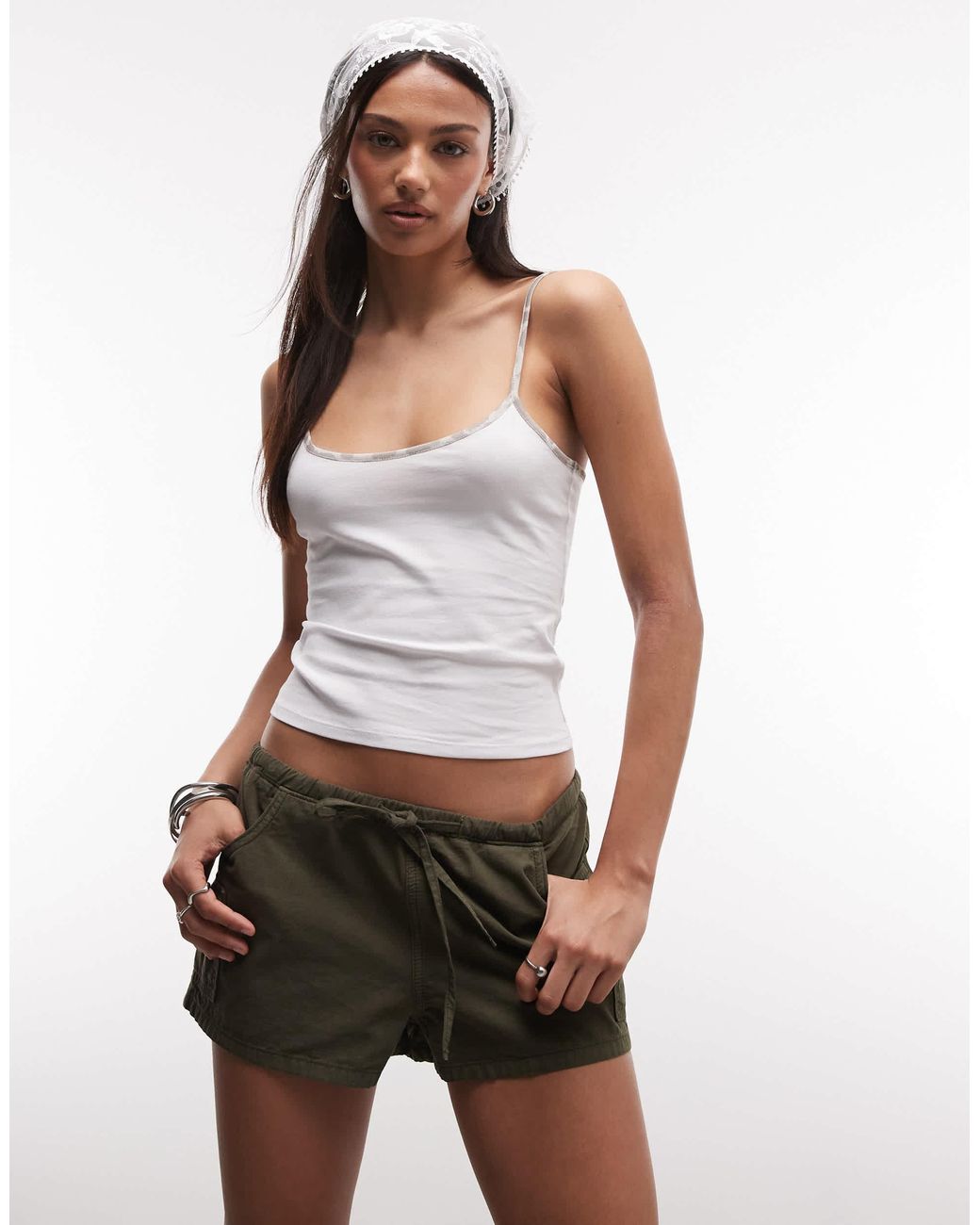 Collusion Green Cargo Micro Shorts
