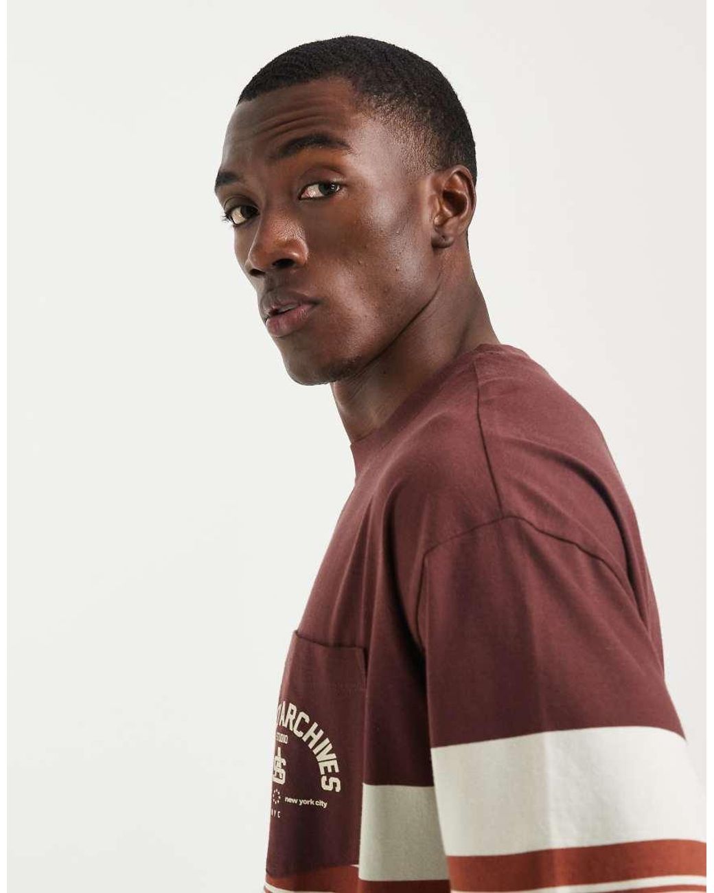 ASOS Brown Oversized T-shirt for men