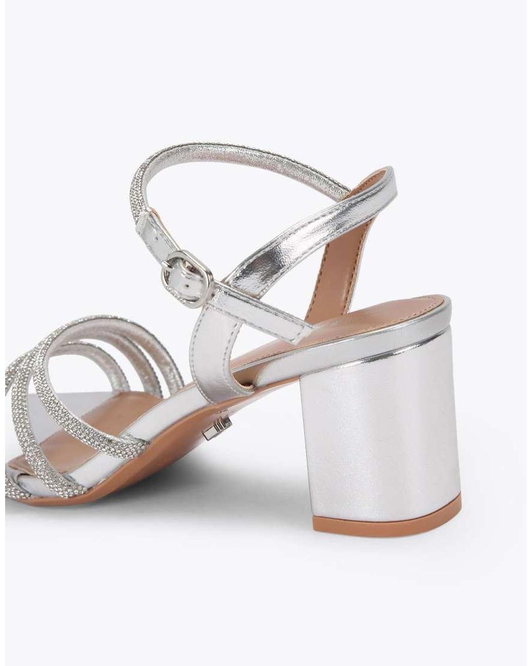 Carvela Kurt Geiger White Motto Block Heeled Sandals