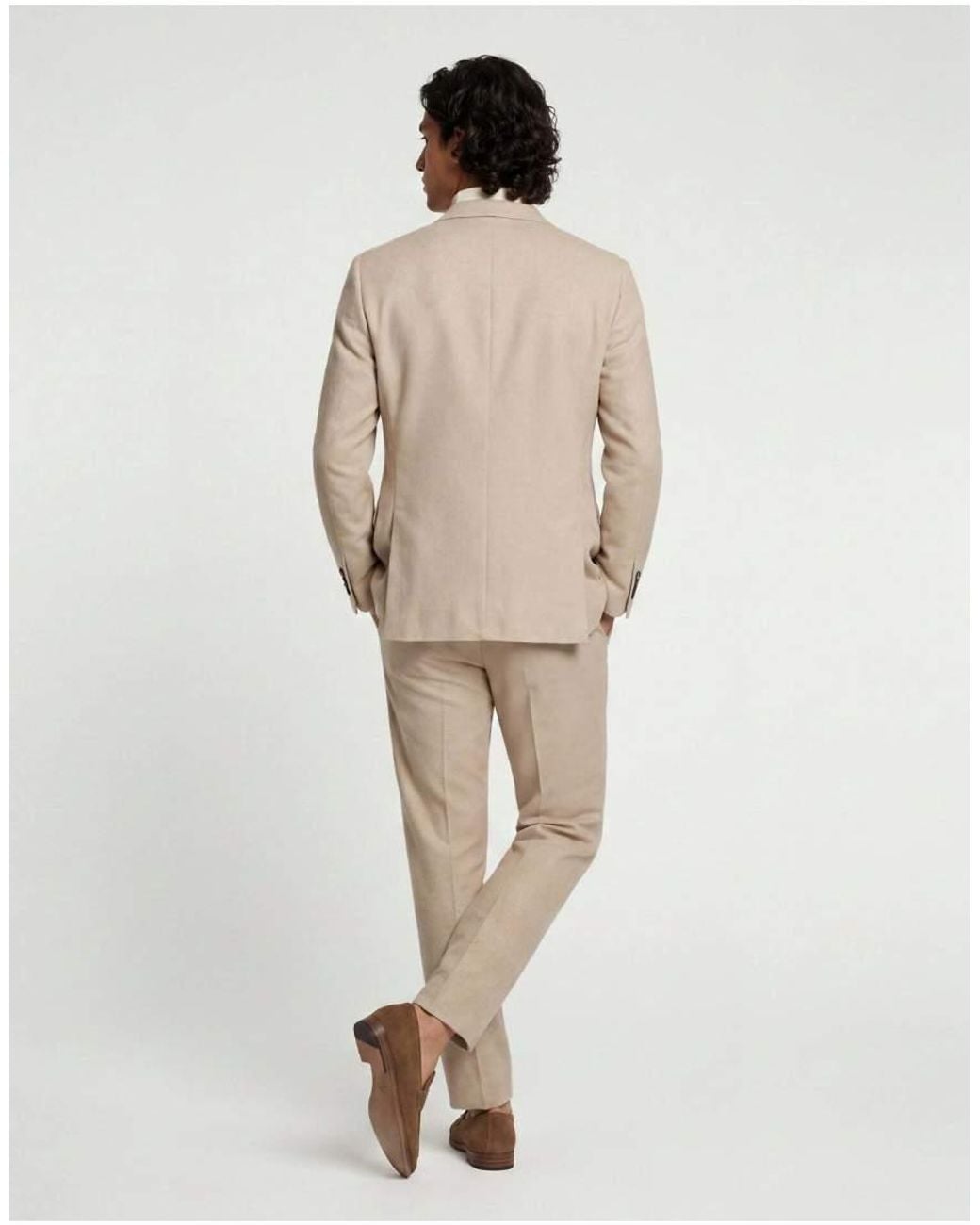 Harry Brown Natural Adam Wool Tweed Suit Jacket for men