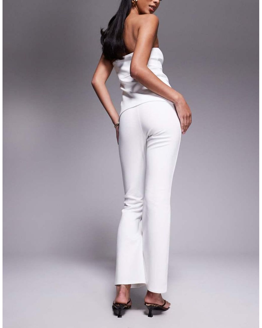 ASOS Flare-Broek Van Ponte in het Gray