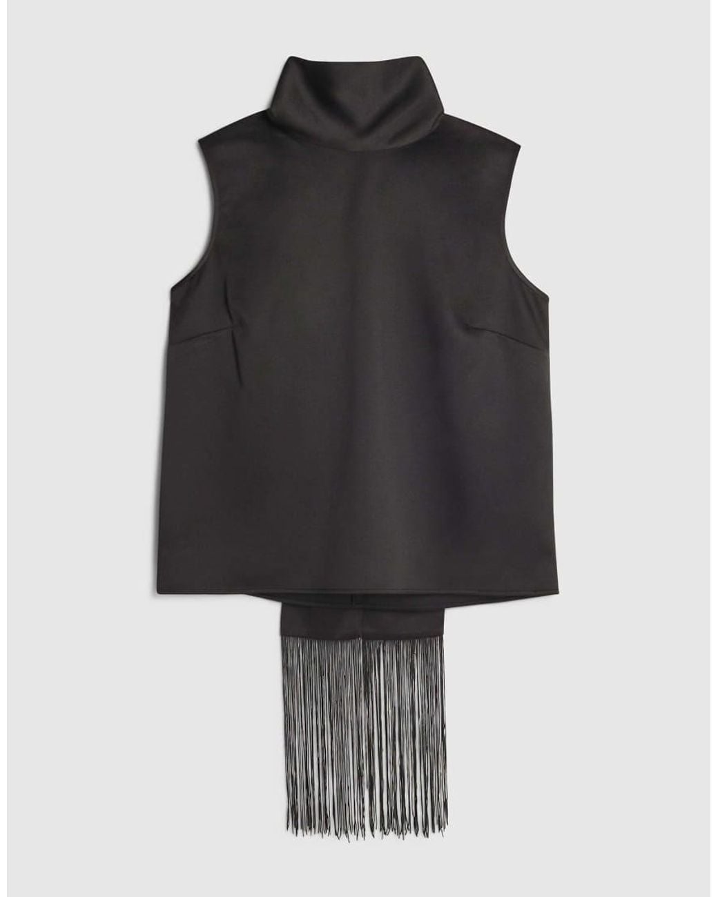 River Island Black Fringe Scarf Tank Top