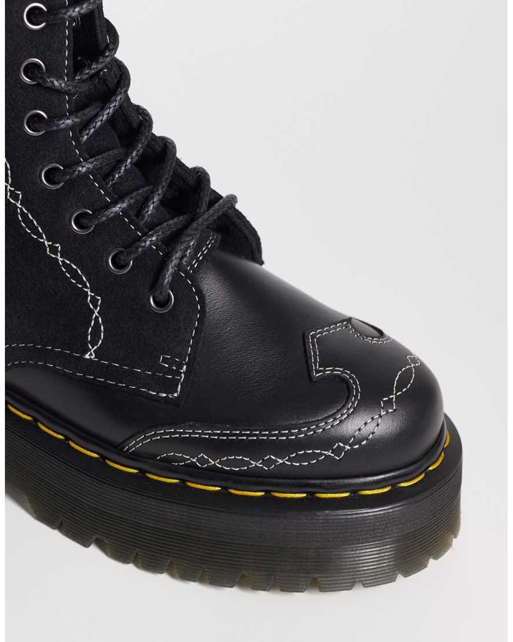 Dr. Martens Black Jadon Rodeo 8 Eye Boots