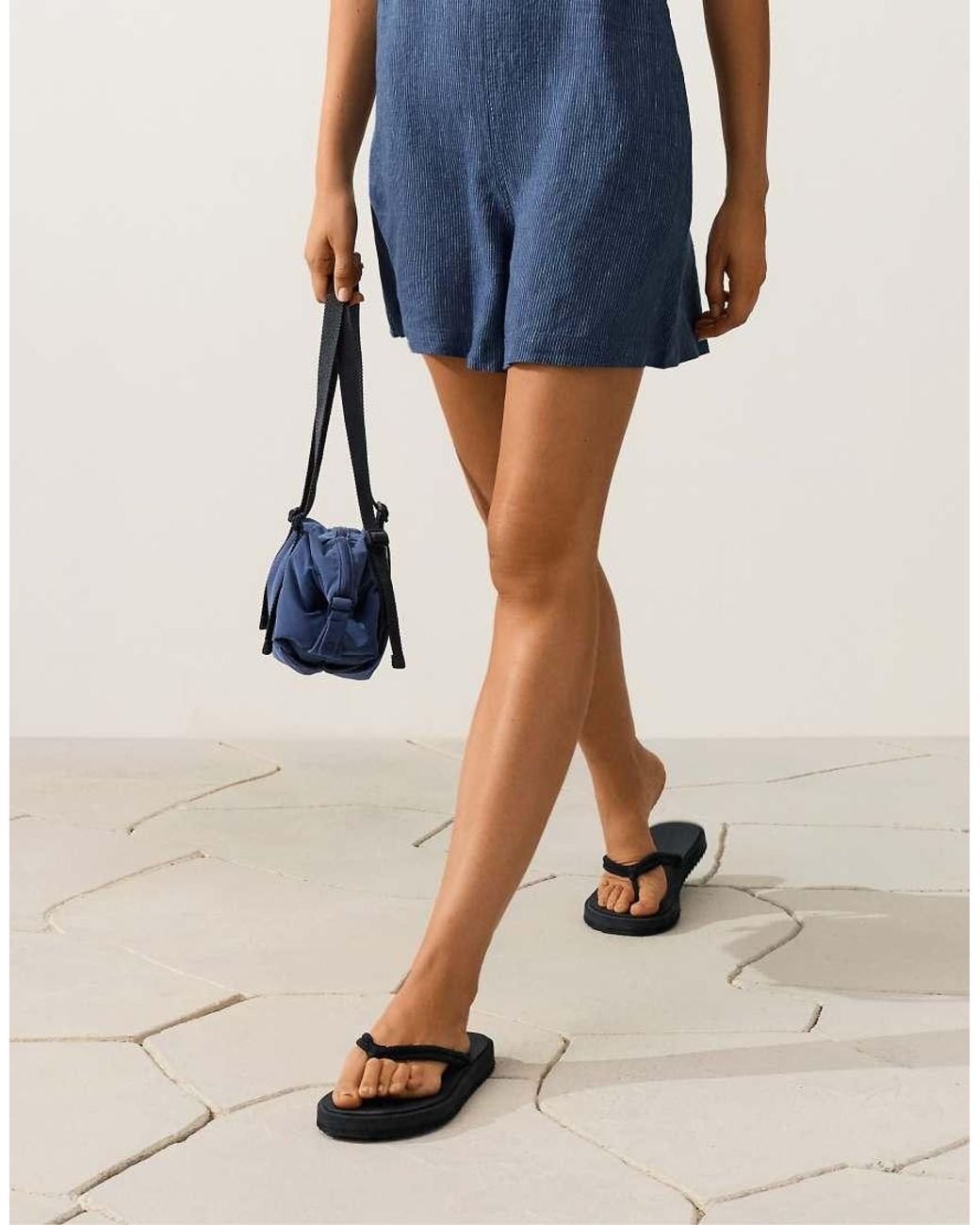 Oysho Blue Mini Crossbody Bag