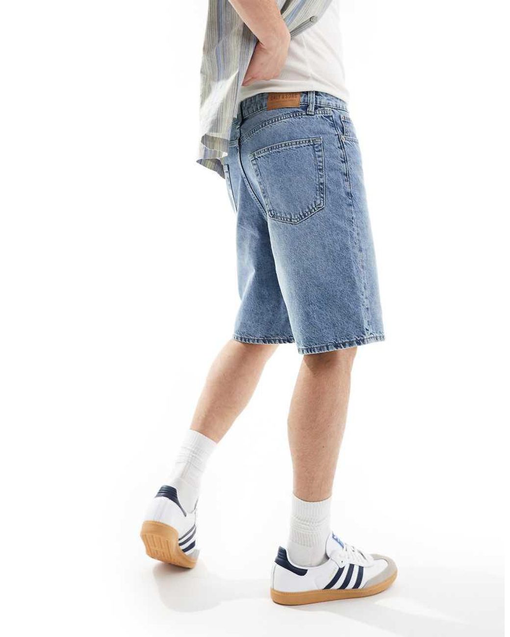 Only & Sons Blue Baggy Denim Short for men
