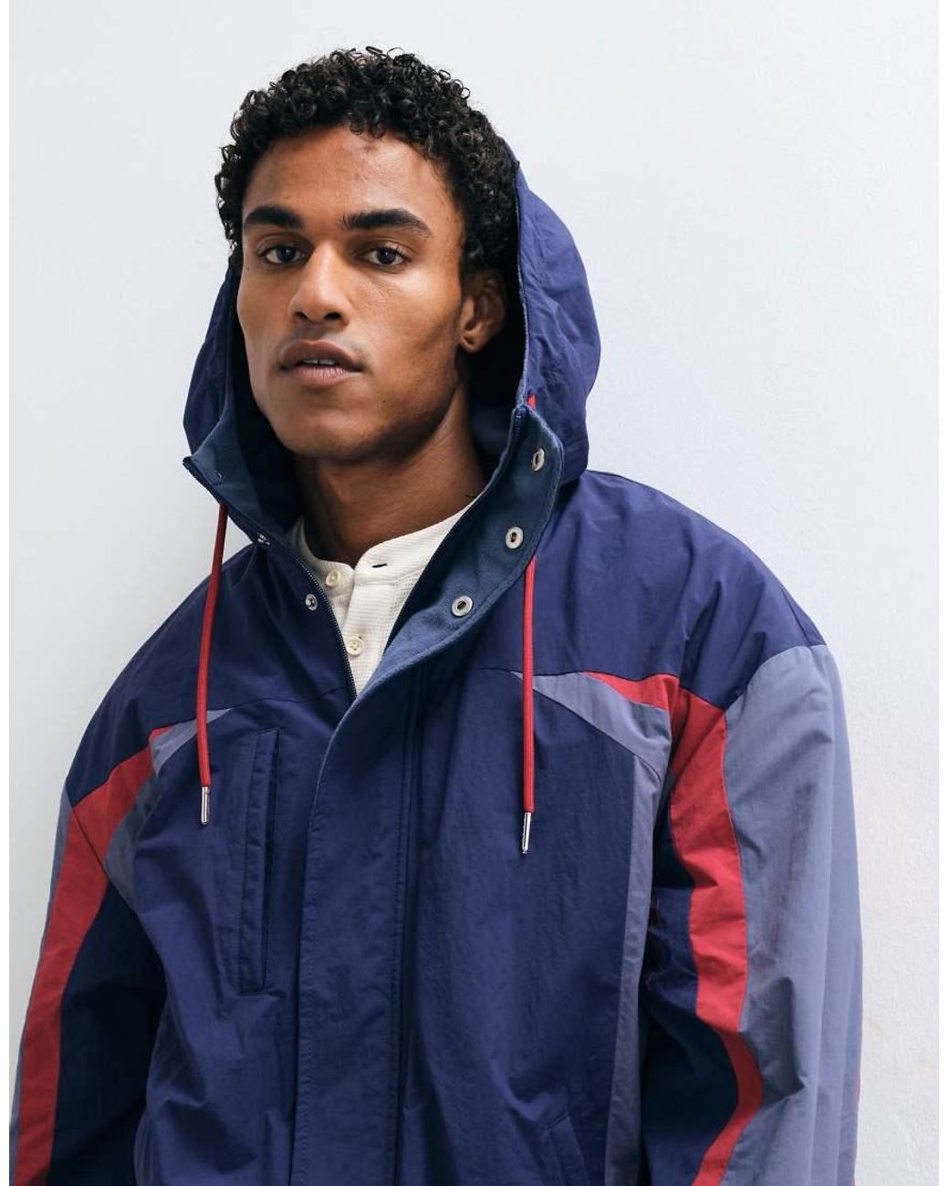 Collusion Blue Techy Fleece Lined Ski Jacket for men