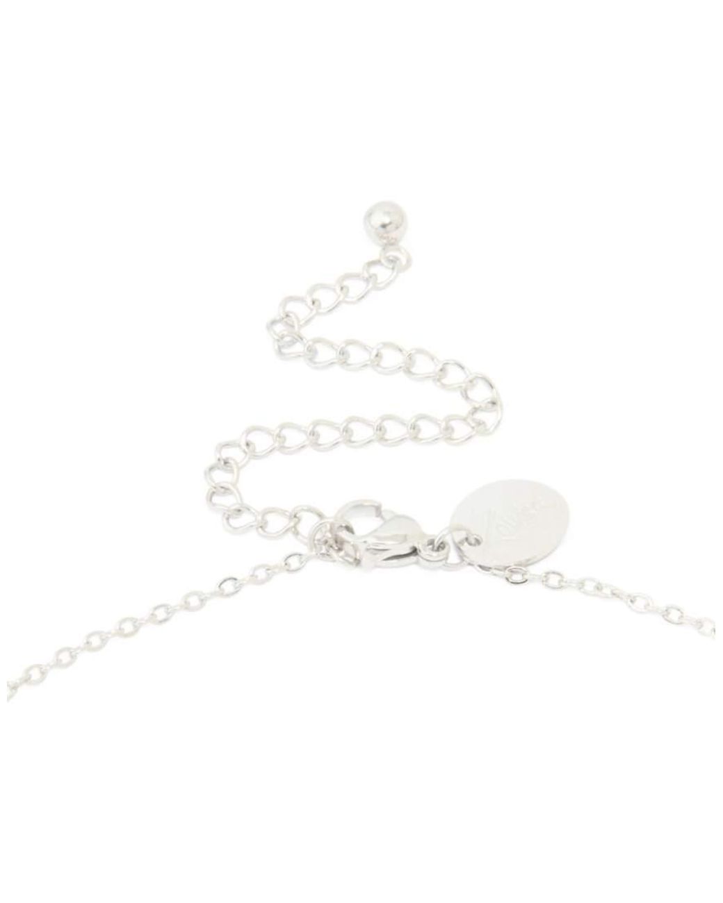 Lovisa White Waterproof Stainless Steel Large Bubble Letter T Necklace