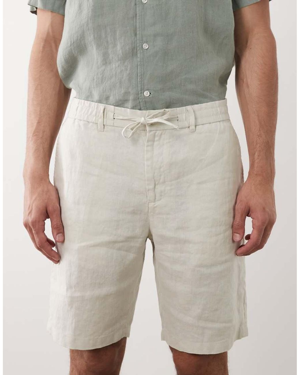 Gant Natural 100% Linen Draw String Shorts for men