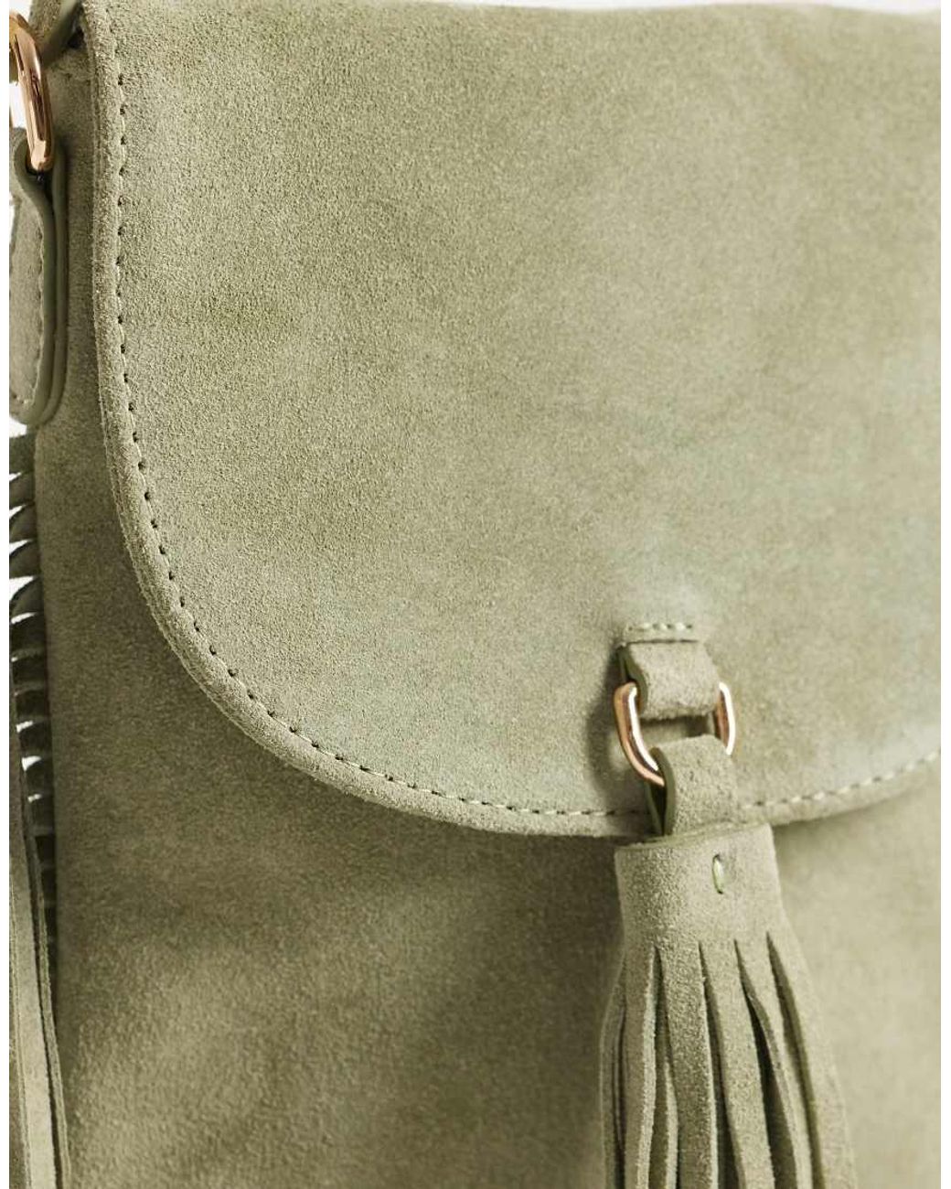 ASOS Multicolor Suede Fringe Crossbody Bag