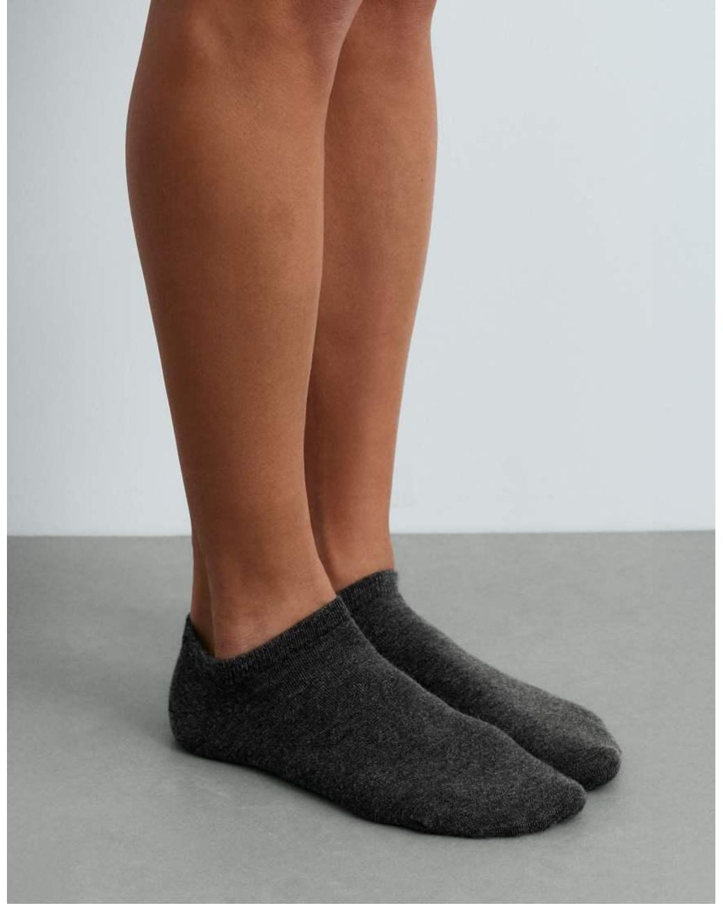Oysho Black 5 Pairs Of Cotton Blend Sneaker Socks