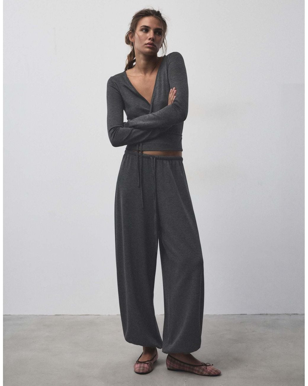 Pantalon sarouel fluide Pull&Bear en coloris Blue