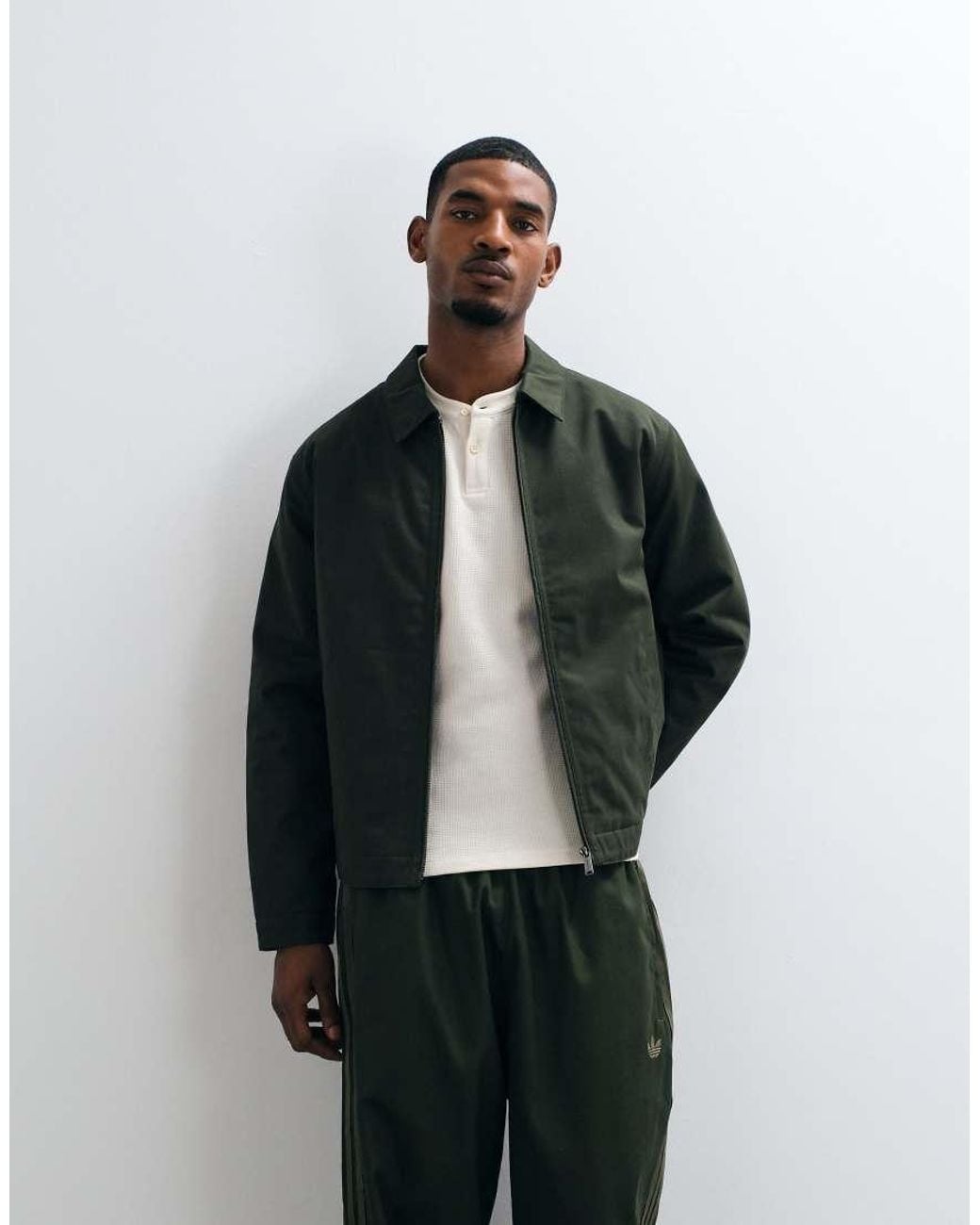 Jack & Jones Green Padded Worker Jacket for men