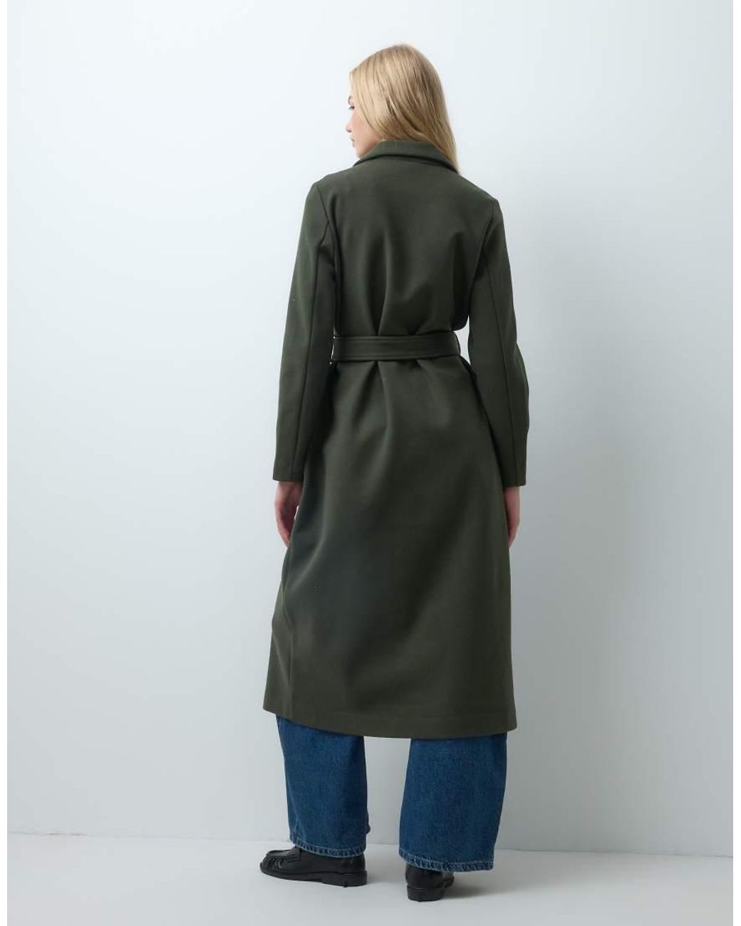 Vero Moda Green Belted Maxi Coat