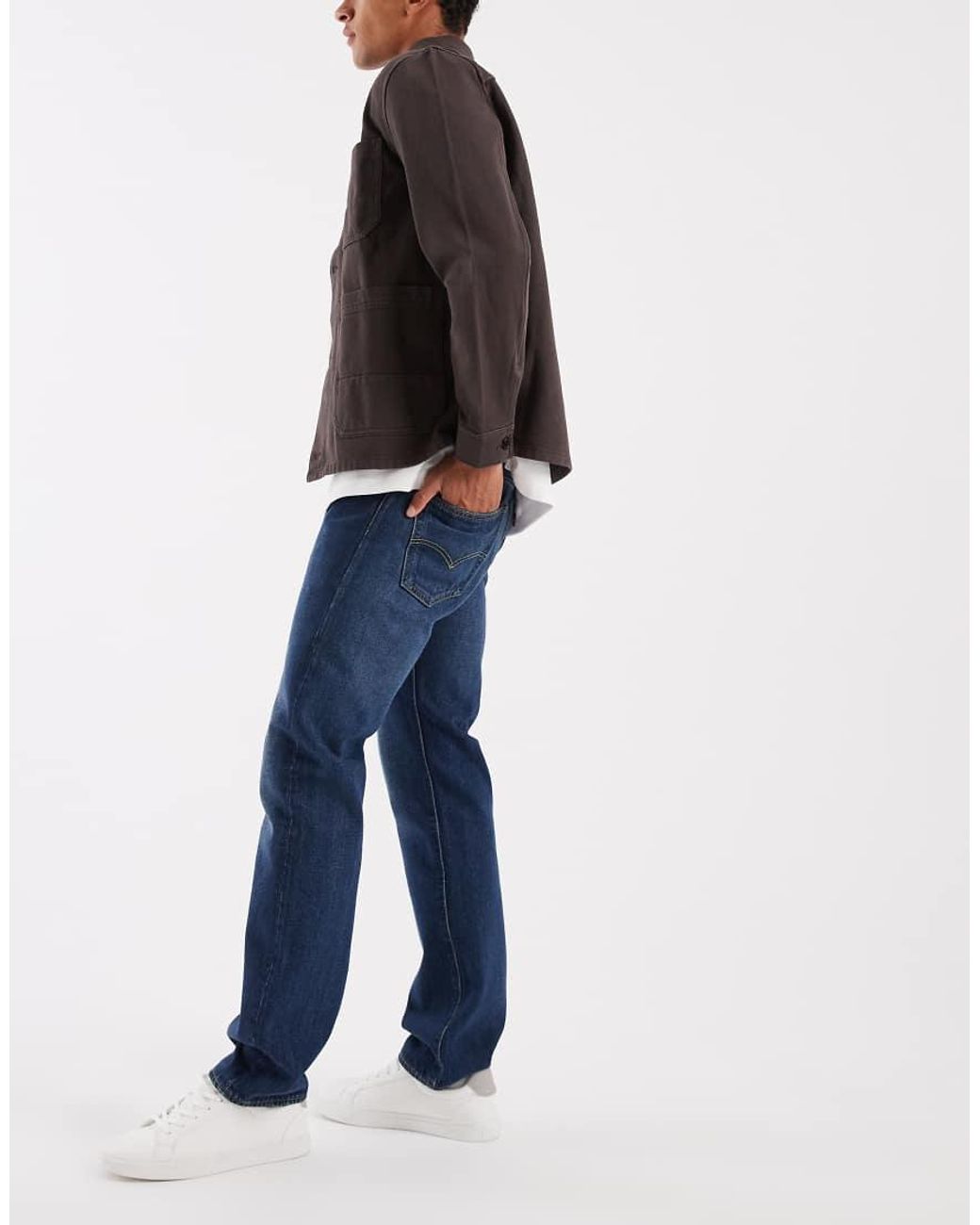 Levi's Blue 501 Original Straight Jeans for men
